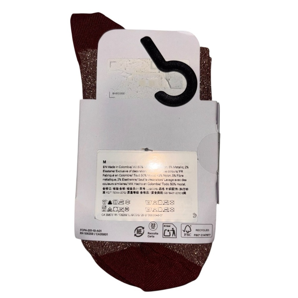 lululemon athletica Glitter Socks - Burgundy - Picture 2 of 2